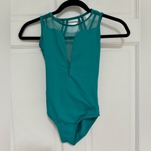 Mesh dance leotard